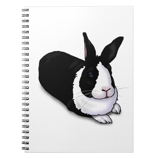 Carnet Lapin noir et blanc (Devant)