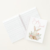 Carnet Lapin Rose Lapin Fancy Script Baby (Intérieur)