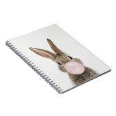 Carnet Lapin soufflant un bubble gum rose (Côté Droit)