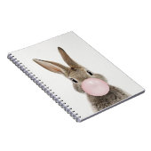 Carnet Lapin soufflant un bubble gum rose   (Côté Droit)