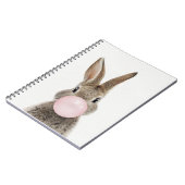 Carnet Lapin soufflant un bubble gum rose   (Côté gauche)