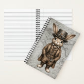 Carnet Lapin Steampunk - Tourné vers l'avant (À l'intérieur)