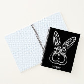 Carnet Lapin tribal noir et blanc (Intérieur)