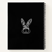 Carnet Lapin tribal noir et blanc (Dos)