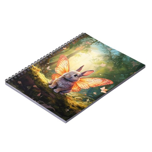 Carnet Lapin Whimsical dans une forêt enchantée (Côté gauche)