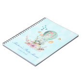 Carnet Lapin Whimsical Riding dans un ballon à air chaud (Côté gauche)