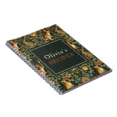 Carnet Lapins de forêt de William Morris cuisinant des so (Côté Droit)