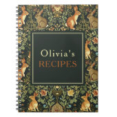 Carnet Lapins de forêt de William Morris cuisinant des so (Devant)