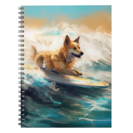 Carnet Lapphund Plage Finlandaise Plage Surf Peinture (Devant)