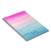 Carnet L'aquarelle bleue rose | d'Ombre ajoutent votre (Côté Droit)