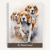 Carnet L'aquarelle du chien de beagle Lover (Devant)