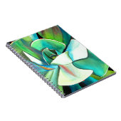 Carnet L'aquarelle du désert bleu et vert Succulent (Côté Droit)