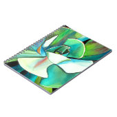 Carnet L'aquarelle du désert bleu et vert Succulent (Côté gauche)