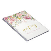 Carnet L'aquarelle fleurit rose de | et notes florales de (Côté Droit)