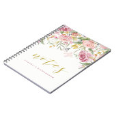 Carnet L'aquarelle fleurit rose de | et notes florales de (Côté gauche)