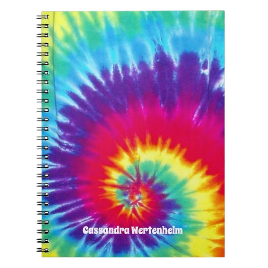 Carnet L'arc-en-ciel super teignent en nouant la hippie (Devant)