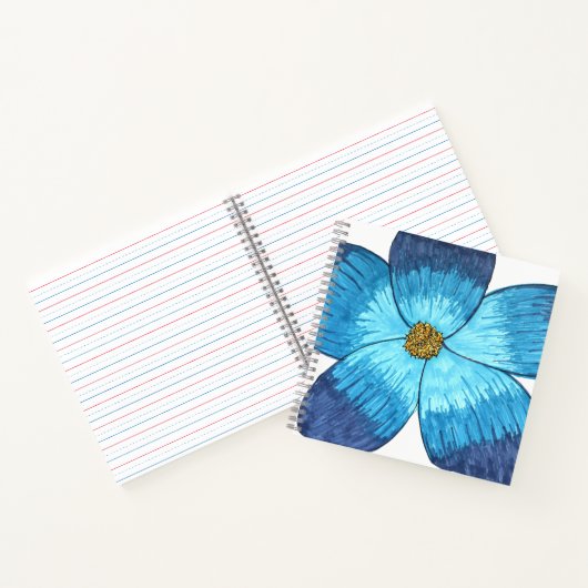 Carnet Large Blue Flower (Intérieur)