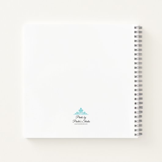 Carnet Large Blue Flower (Dos)