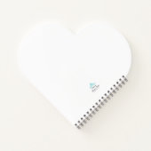 Carnet Large Blue Flower Heart-Spiral Notebook (Dos)