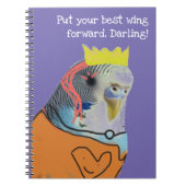 Carnet Large spiral crowned parakeet notebook (Devant)