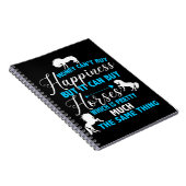 Carnet L'argent peut acheter des chevaux bleus  (Côté Droit)