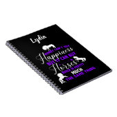 Carnet L'argent peut acheter des chevaux violet personnal (Côté Droit)