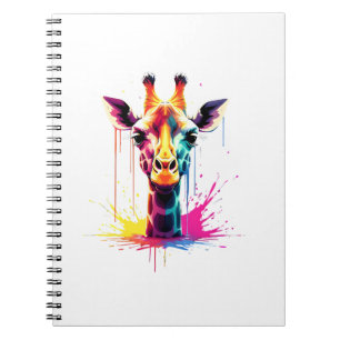 Carnet L'art animal africain La girafe colorée pour drôle
