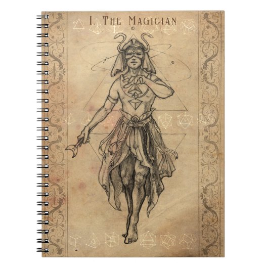 Carnet L'art de la carte de tarot du magicien (Devant)