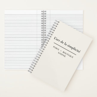 Carnet L'art de la Simplicité French Chic Minimaliste Esp