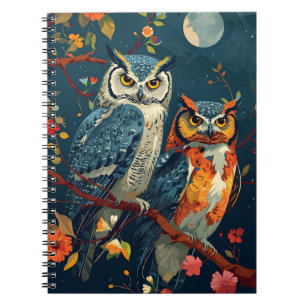 Carnet L'art du hibou vintage