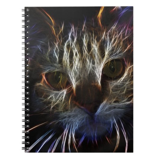 Carnet L'art du visage de chat hanté, fait de lumière - g (Devant)
