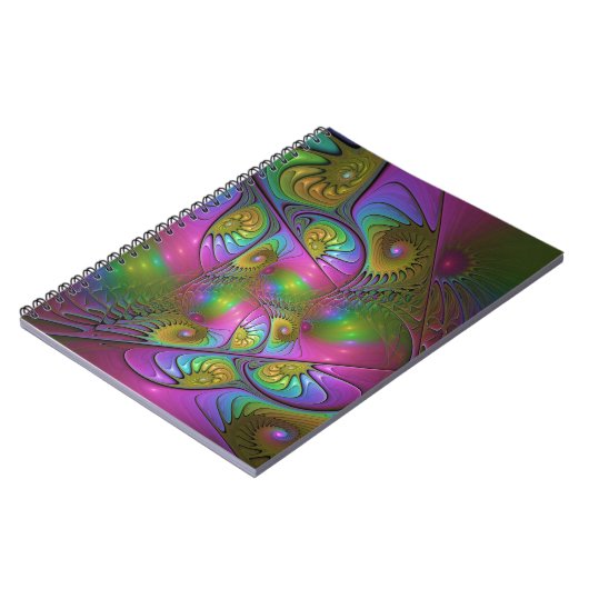 Carnet L'Art Fractal Abstrait, Lumineux Et Coloré (Côté gauche)