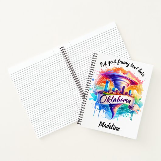 Carnet L'art vibrant de la tornade de l'Oklahoma (Intérieur)