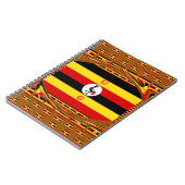 Carnet L'Art Vibrant Ouganda Inspiré Du Drapeau (Côté gauche)