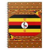 Carnet L'Art Vibrant Ouganda Inspiré Du Drapeau (Devant)