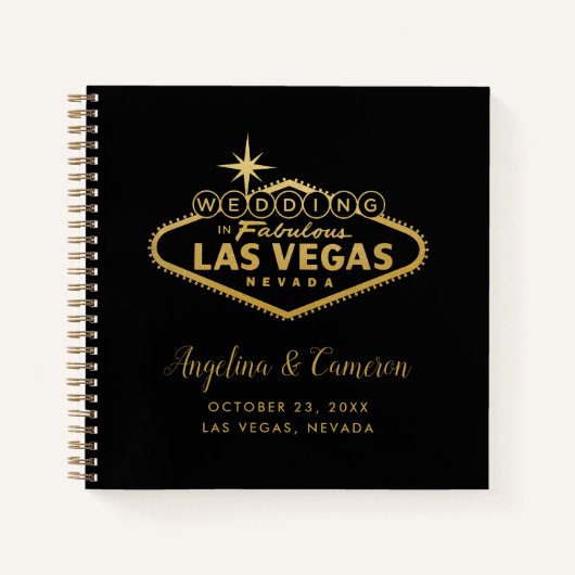 Carnet Las Vegas Mariage Guest Book Décontracté (Devant)