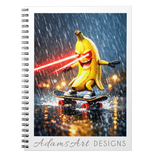 Carnet Laser Banana Skateboard Rebel (Devant)