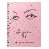 Carnet Lash extension Lashes Gold Parties scintillant Nom (Devant)