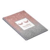 Carnet Lashes Beauty Rose Gold & Silver Parties scintilla (Côté Droit)