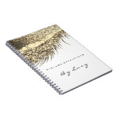 Carnet Lashes Extension Yeux maquillage Artiste Gold Blan (Côté Droit)