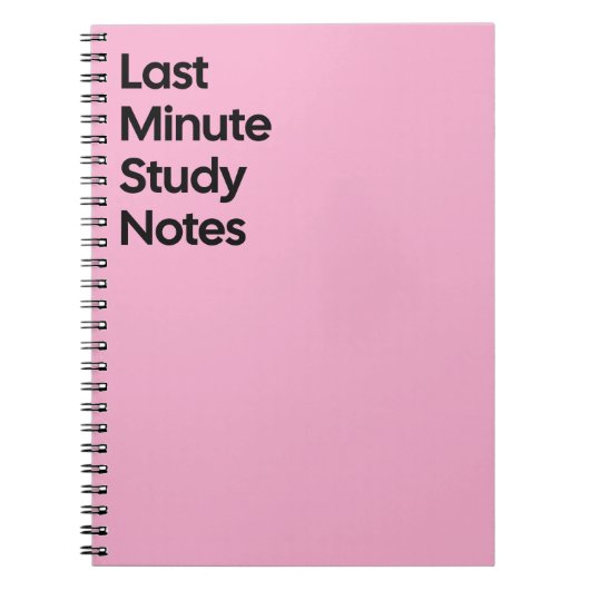 Carnet Last Minute Study Notebook (Devant)