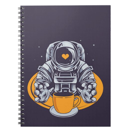 Carnet L'astronaute aime le café (Devant)