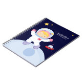Carnet L'astronaute Girl Kid personnalisée (Côté gauche)