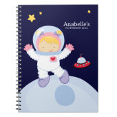 Carnet L'astronaute Girl Kid personnalisée (Devant)