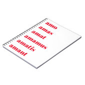 Carnet latin, Amo Amas Amat, Thème Schooldays (Côté gauche)