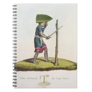 Carnet L'attaque du pel, 1300, gravé par W. Maddoc