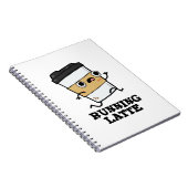 Carnet Latte en course Blague de café drôle (Côté Droit)