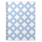 Carnet Lattice bleu clair sur blanc (Devant)