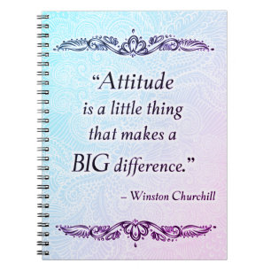 Carnet L'attitude est une petite chose - Citation positiv