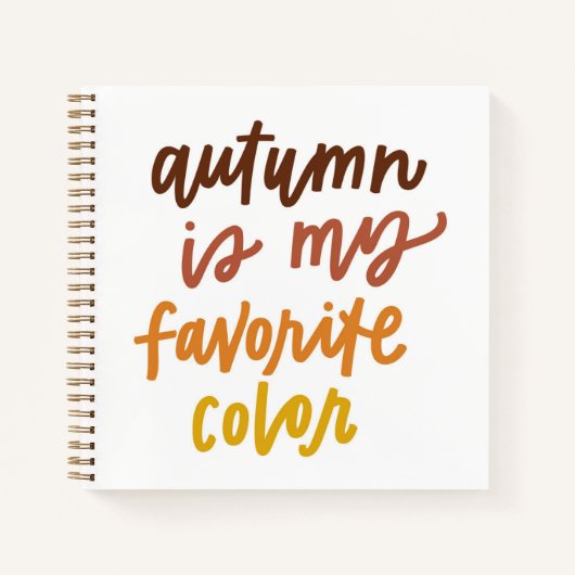 Carnet "L'automne est ma couleur préférée" (Devant)